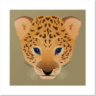 Baby Leopard Face Posters and Art